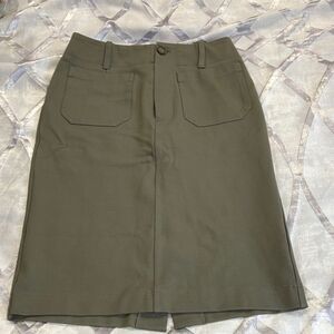 Anthropology Olive Green Women's Skirt